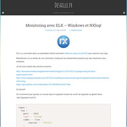 Monitoring avec ELK – Windows et NXlog!