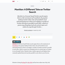 Monitter: A Different Take on Twitter Search - ReadWriteWeb