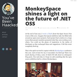 MonkeySpace shines a light on the future of .NET OSS