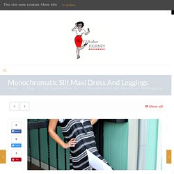 Monochromatic Slit Maxi Dress With Leggings