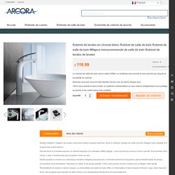 Robinet de lavabo en chrome blanc Robinet de salle de bain Robinet de salle de bain Mitigeur monocommande de salle de bain Robinet de lavabo de lavabo
