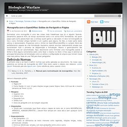 Monografia com o OpenOffice: Estilos de Parágrafo e Página « Biological Warfare