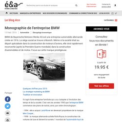 Monographie de l'entreprise BMW : chiffres, stratégie marketing...