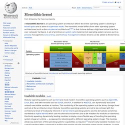 Monolithic kernel
