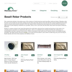 Basalt Rebar Products – Monolithic Marketplace