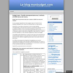 Budget type : Famille monoparentale avec 2 enfants et 2000 euros de revenu