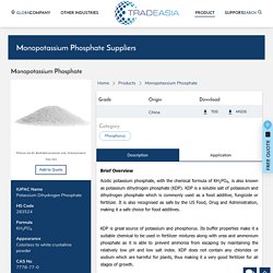Monopotassium Phosphate Suppliers, CAS - 7778-77-0
