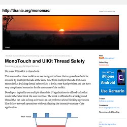 MonoTouch and UIKit Thread Safety - Miguel's OSX and iOS blog