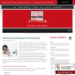 Carbon Monoxide Dangers in the Workplace