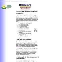 monoxyde de dihydrogène et Cancer