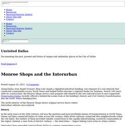 Monroe Shops and the Interurban