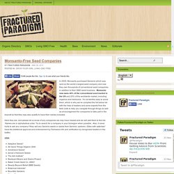 Monsanto-Free Seed Companies