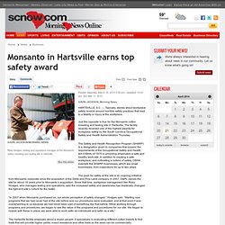 Monsanto in Hartsville earns top safety award - SCNow.com: Business