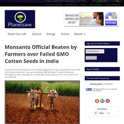 Monsanto Official Beaten by Farmers over Failed GMO Cotton Seeds in India