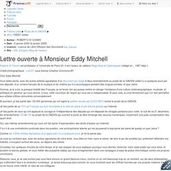 Lettre ouverte à Monsieur Eddy Mitchell - Projet de loi DADVSI