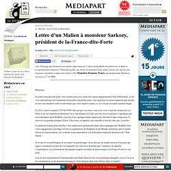 Lettre d'un Malien à monsieur Sarkozy, président de la-France-dite-Forte