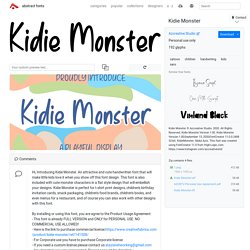 Kidie Monster - abstract fonts - download free fonts