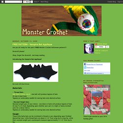 FREE PATTERN - Vampire Bat Applique