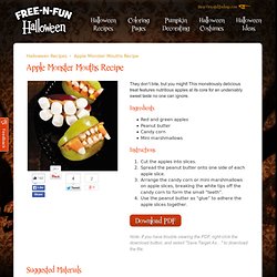 Apple Monster Mouths Recipe - Free-N-Fun Halloween from Oriental Trading