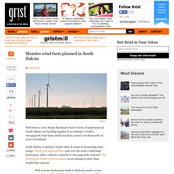 Monster wind farm planned in South Dakota