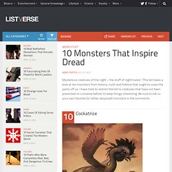 10 Monsters That Inspire Dread