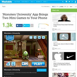 'Monsters University' App Brings Two Mini Games to Your Phone