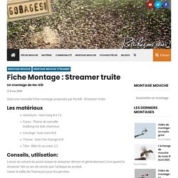 Fiche Montage : Streamer truite - pêche à la mouche