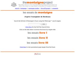 Montaigne, Les Essais - The Montaigne Project