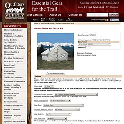 Montana Canvas Wall Tent - 8 x 10-Outfitters Supply
