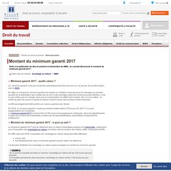 Montant du minimum garanti 2017 - Editions Tissot