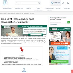 Smic 2021 : montants brut / net, revalorisation... tout savoir