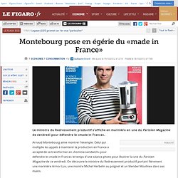Consommation : Montebourg pose en égérie du «made in France»
