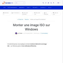 Monter une image ISO sur Windows