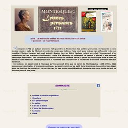 Magister - Montesquieu : Lettres Persanes