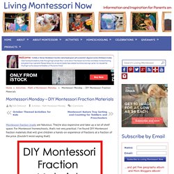 DIY Montessori Fraction Materials