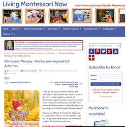 Montessori-Inspired Fall Activities