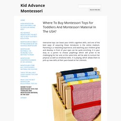 Where To Buy Montessori Toys for Toddlers In The USA