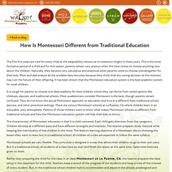 Blog : How Is Montessori Different from Traditional Education - Walnut Montessori
