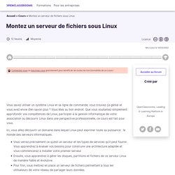 Montez un serveur de fichiers sous Linux