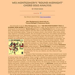 Wes Montgomery's "'Round Midnight" Chord Solo Transcription & Analysis by Steve Khan