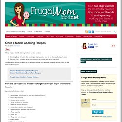 Once a Month Cooking Recipes
