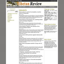 The Monthly magazine on all aspects of Tibet - Tibetan Review
