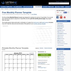 vertex42 Calendar & Planners