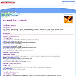 Monthly Themes: National Poetry Month
