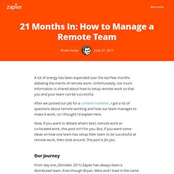 21 Months In: How to Manage a Remote Team