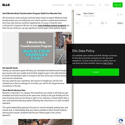 Get 6 Months Body Transformation Program: Build Your Muscles Fast