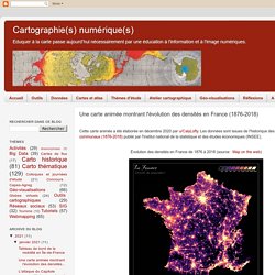 Une carte animée montrant l'évolution des densités en France (1876-2018)