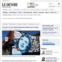 L’art de rue de Montréal immortalisé par Google