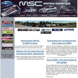 Montreal Subaru Club - Accueil