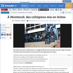 France : À Montreuil, des collégiens mis en fiches
